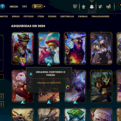 CONTA DO LOL 2015 289 SKINS TOPS E TODOS OS CHAMPS