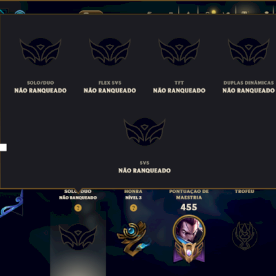 Unranked com 155 Champs e 177 Skins ( ADC / JG )