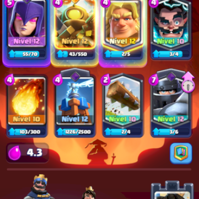 CONTA CLASH ROYALE 7375 TROFEUS 1977 GEMAS