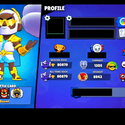Conta Brawl Stars 80k troféus, Todos brawlers maximizados, skins raras e mais