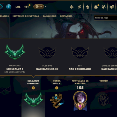 Esmeralda 1 com 75 Champs e 4 Skins