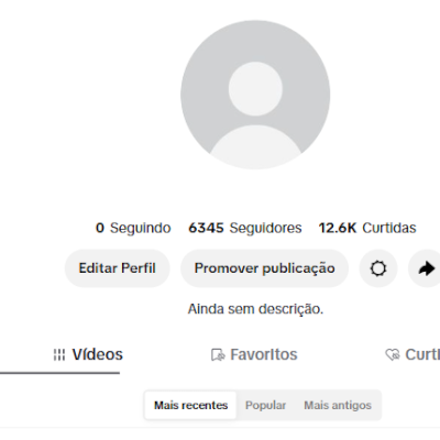 CONTA TIK TOK 6,3K DE SEGUIDORES E 12,6K DE CURTIDAS (CONTAS TIK TOK)