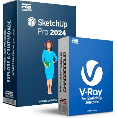 Sketchup Pro 2024 + Vray 7 Vitalício COM INSTALAÇÃO GRATIS