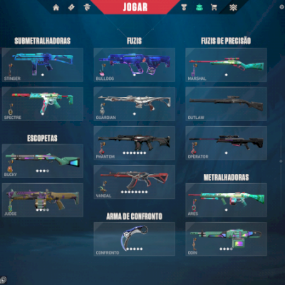 CONTA VALORANT MAIS DE 700 REAIS GASTOS, VARIAS SKINS DE LOJA E DE PASSE