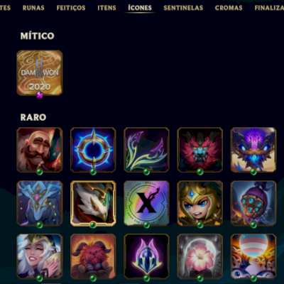 Conta de LOL à Venda - 53 Skins (5 Lendárias) + Skins Raras e Exclusivas