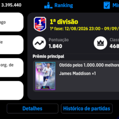Conta Divisao 1 com Sneijder Blitz pack portugal e messi +epicos e jgdrs de qld