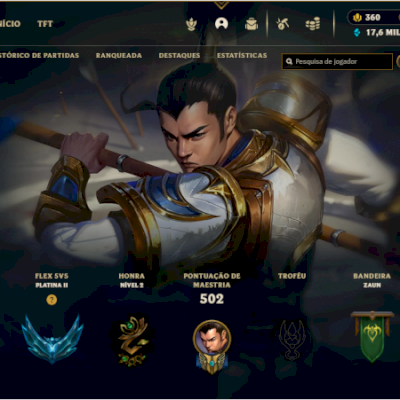 Conta LOL Todos os campeões nível 368