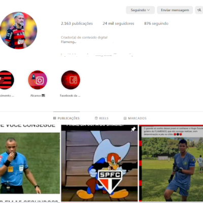 Conta Instagram Time do flamengo