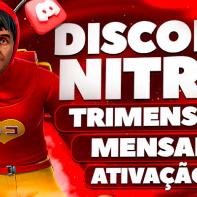 DISCORD NITRO 3 MÊSES GAMING + 6 BOOST / TRIMENSAL + MENSAL + ATIVAÇÃO + GIFT