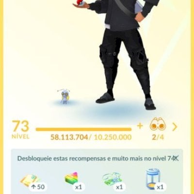 VENDO CONTA POKÉMON GO - LVL 73 - RARIDADE CONTA TOP
