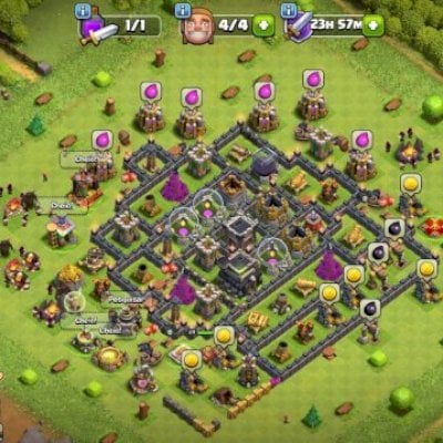Conta clash of clans cv 9 lvl 78
