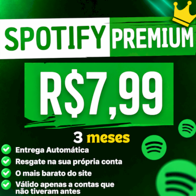 SPOTIFT PREMIUM 3 MESES - RESGATE PARA SUA CONTA - O MAIS BARATO DA INTERNET