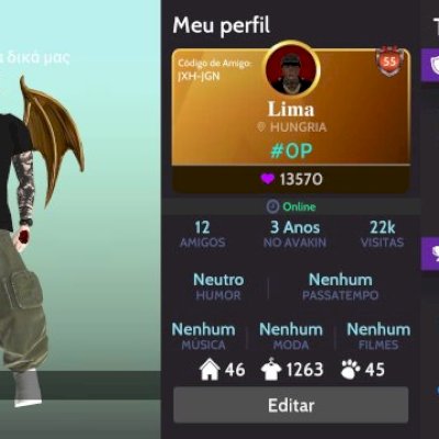 💥VENDE-SE CONTA AVAKIN LIFE💥nível 55,roupas masculinas e femininas VIP ouro