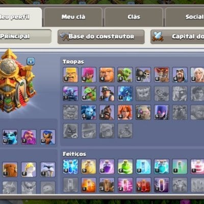 Cv16 rushado + 5 construtores + cc 6 + 1738 gemas + habilidades épicas