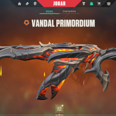 CONTA VALORANT COM VANDAL PRIMORDIUM, VANDAL RGX, VANDAL KURONAMI E ETC