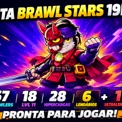 CONTA BRAWL STARS 19K | 67 BRAWLERS | 6 LENDÁRIOS + 1 ULTRALENDÁRIO (SIRIUS)