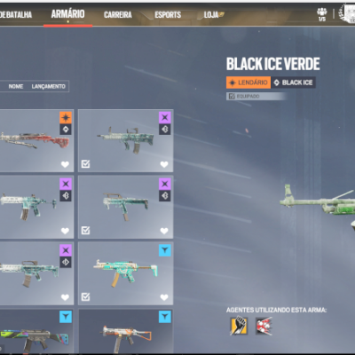 CONTA R6 2021 | KD 2.2 | 7x INVERNO SOMBRIO + SKINS DE TIME