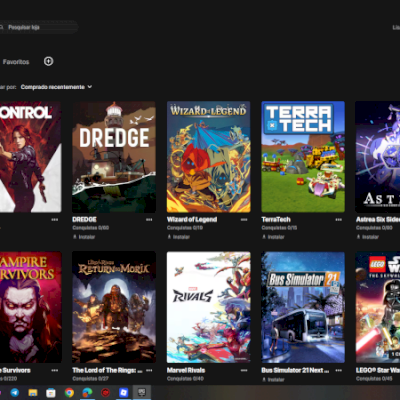 conta epic games 200 jogos