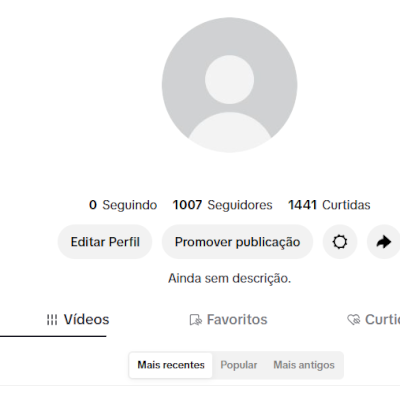 CONTA TIK TOK 1K DE SEG E 1,4K DE CURT (SHOP DAQ A 30 DIAS) (CONTAS TIK TOK)