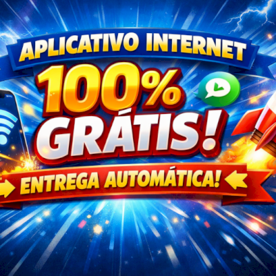 Aplicativo de Internet 100% Grátis - Entrega Automática!