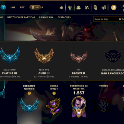 Conta com 867 skins + valorant