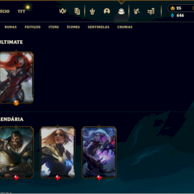 Conta LOL - Bronze 3 - 96 campeões, 41 skins, LVL 133