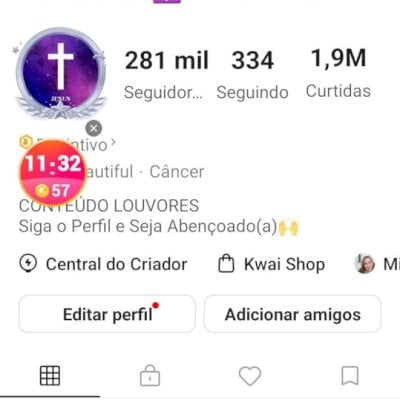 VENDO ESTÁ CONTA DO KWAI COM 281K DE SEGUIDORES E 1,9M DE CURTIDAS