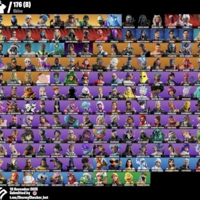 Conta fortnite tryhard com 176 Skins ( 71 itens exclusivos)