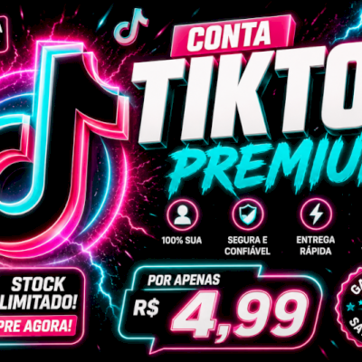 Contas TikTok de alto padrão ✔️ E-mail entregue junto ✔️ Contas verificadas