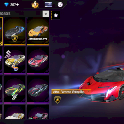 Conta free Fire, rara level 75 prime 7