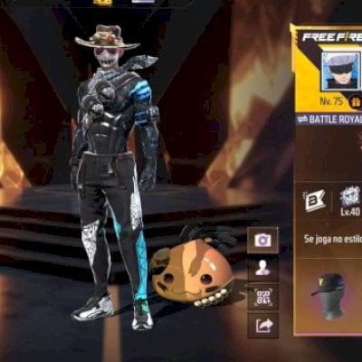 CONTA FREE FIRE ANTIGA LEVEL 75
