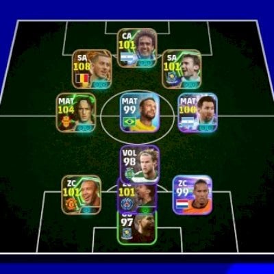 Conta Efootball com Hazard 109 e Totti 105, 3106 de força