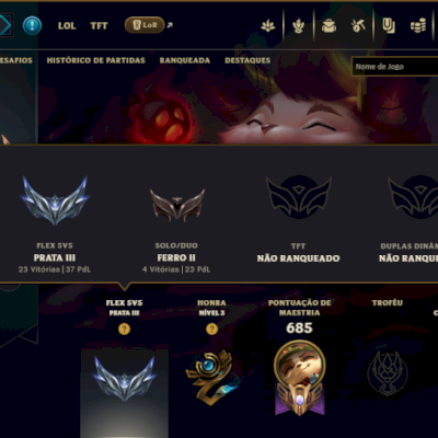 Ferro 2 com TODOS os Champs e 177 Skins ( Nivel  504 )