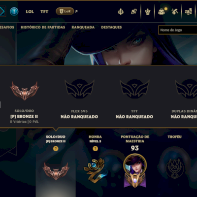 Bronze 2 com 55 Champs e 35 Skins ( MAIN ADC )