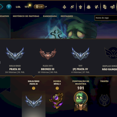 Prata 3 com 65 Champs e 8 Skins