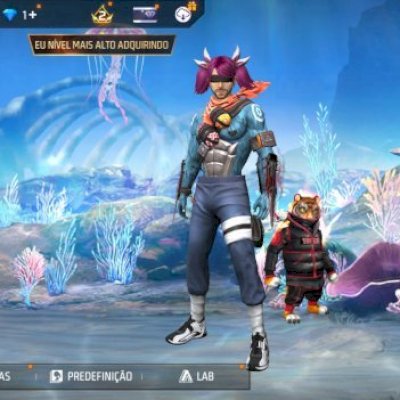 Conta de ff com várias skins