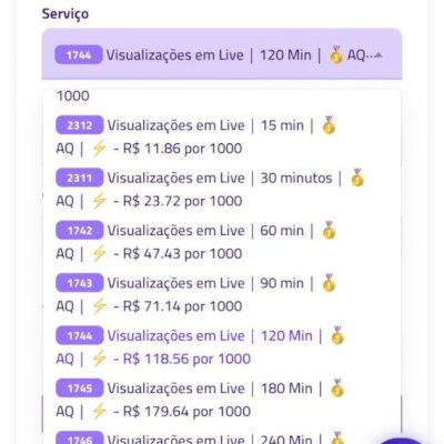Seguidores e visualização no tktk