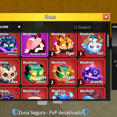 Conta blox fruits com 17 frutas permanentes e itens raros + frutas + perm trade