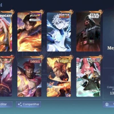 Conta mobile legends com mais de 500 skins, personagens Full, emblemas no máximo
