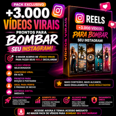 🔥 +3.000 VÍDEOS VIRAIS PARA BOMBAR SEU INSTAGRAM!