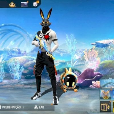 Conta de ff raríssima com skin do coelho do novo evento e armas atributadas