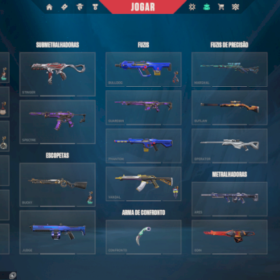 Conta valorant com mais de R$2500 em itens