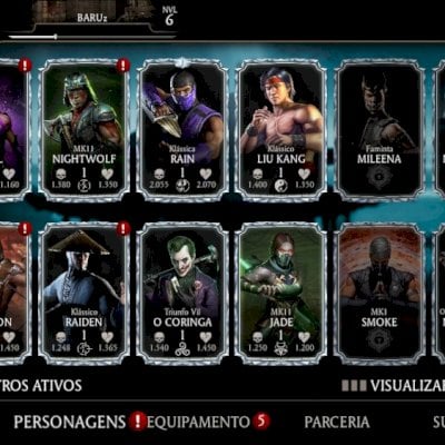 CONTA MK MOBILE PARA INICIANTE MUITO BOA 8 personagens diamente