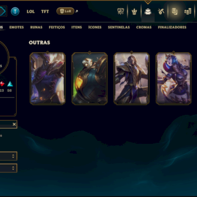 Unranked com 125 Champs e 130 Skins ( SUP / MID / JG )