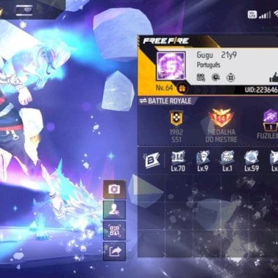 Conta de fre fire lvl 64 top de mais pra entregar agr