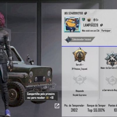 Conta PUBG nível 29