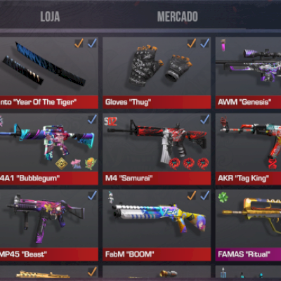 Conta full, mais de 10k de gold, com luva, faca, e passe comprado