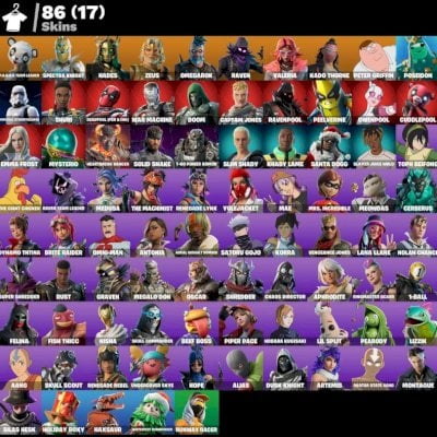 Conta Fortnite >> 86 Skins, Gojo, DeadPool, Raven e+ Entrega Automatica!