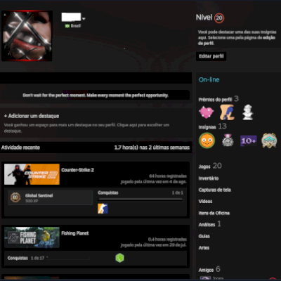 VENDO CONTA LEVEL 20 e +20 JOGOS