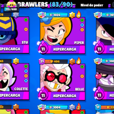 Conta top de Brawl stars com 4 passes